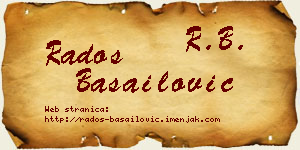 Radoš Basailović vizit kartica
